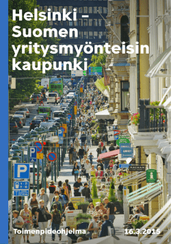Helsinki – Suomen yritysmyönteisin kaupunki