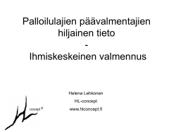 Helena Lehkonen - Hiljainen tieto valmennusosaamisessa