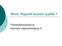 tyylit - Jyväskylän yliopisto