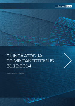 TILINPÄÄTÖS JA TOIMINTAKERTOMUS 31.12.2014