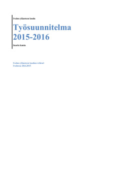 Työsuunnitelma 2015-2016/ Ivalon yläaste