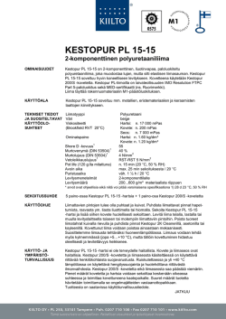 KESTOPUR PL 15-15 2-komponenttinen polyuretaaniliima