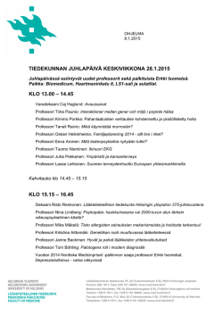 Ohjelma PDF-muodossa - Helsingin yliopisto