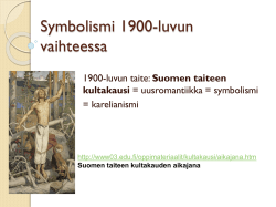 Symbolismi ja vuosisadan vaihde