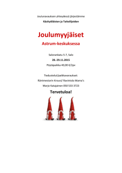 Joulumyyjäiset 2015 - Astrum