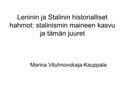 Leninin ja Stalinin historialliset hahmot