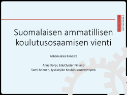Anna Korpi, EduCluster Finland ja Sami Aaltonen