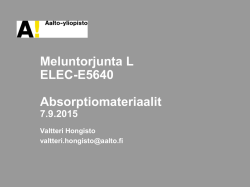 5 Absorptiomateriaalit - MyCourses - Aalto