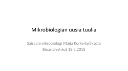 M. Korkeila, Mikrobiologian uusia tuulia 19.2.2015