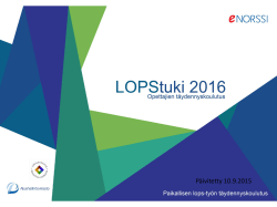 LOPStuki2016 -hankkeen esittely