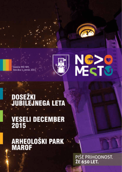 Glasilo Mestne občine Novo mesto, številka 1, letnik 2015.