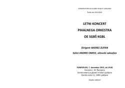 Program... - Konservatorij za glasbo in balet Ljubljana