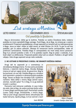List svetega Martina 620 - Župnija Šmartno po Šmarno goro