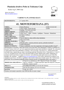 PD PT Celje: 41.Montefortiana