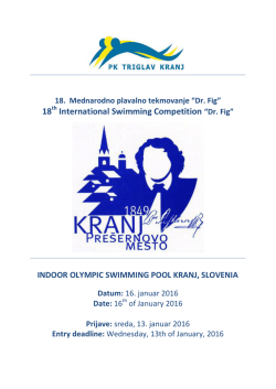 18 International Swimming Competition “Dr. Fig”