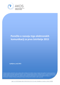 Prvo četrtletje 2015: poročilo o razvoju trga elektronskih