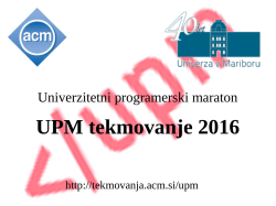 Predstavitev UPM - Univerza v Mariboru
