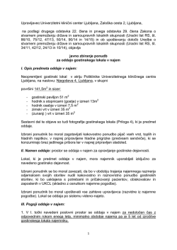 Javno zbiranje ponudb  - Univerzitetni klinični Center Ljubljana