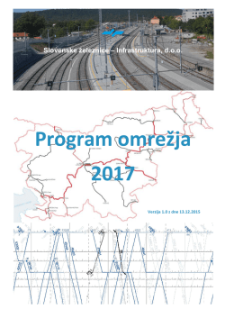 Program omrežja 2017 - Slovenske železnice
