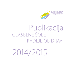 Publikacija Glasbene šole Radlje ob Dravi 2014/15