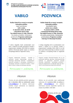 vabilo - Služba Vlade Republike Slovenije za razvoj in evropsko
