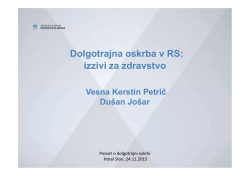 Vesna Kerstin Petrič, Dušan Jošar, MZ, Challenges in the area of
