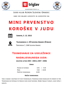 Mini Koroška Open 2015 - Judo klub Acron Slovenj Gradec