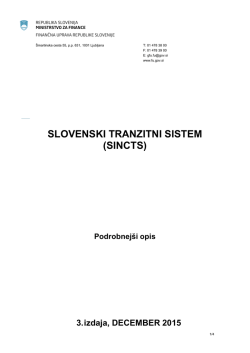 slovenski tranzitni sistem - Finančna uprava Republike Slovenije