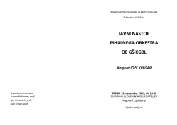 Program... - Konservatorij za glasbo in balet Ljubljana