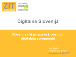 Digitalna Slovenija - digitalizacija gospodarstva