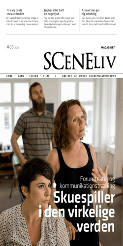 Sceneliv #5 2015 - Dansk Skuespillerforbund