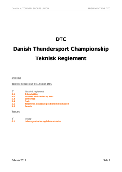 DTC Danish Thundersport Championship Teknisk - DTC-net