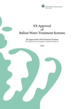 EX Approval of Ballast Water Treatment Systems