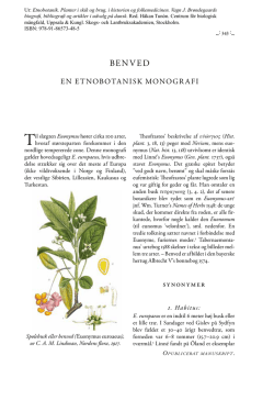 Benved – en etnobotanisk monografi