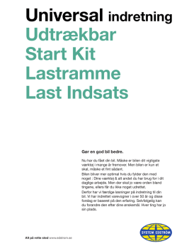 Universal indretning Udtrækbar Start Kit Lastramme