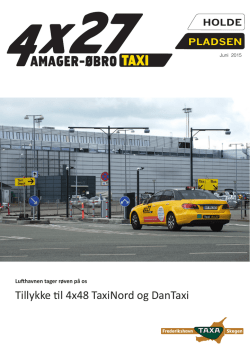 Tillykke til 4x48 TaxiNord og DanTaxi - Amager