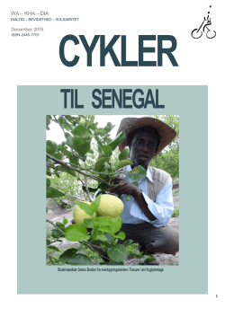 Nyhedsbrev dec. 2015 - Cykler til Senegal