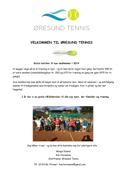 Øresund Tennis | Humlebæk Tennis Klub – Fredensborg Tennis Klub