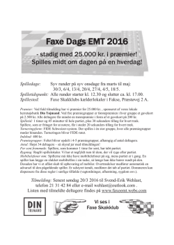 Faxe Dags EMT 2016