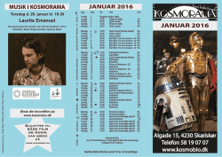 Program for januar - Kosmorama Skælskør