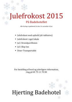 Julefrokost 2015 - Hjerting Badehotel