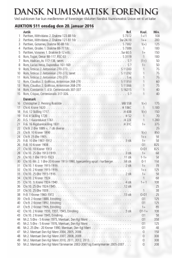 Nr. 511 onsdag den 20/1 - Dansk Numismatisk Forening