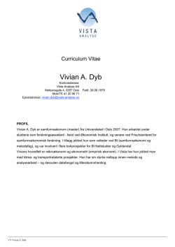 Vivian A. Dyb - Vista Analyse AS