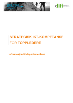 STRATEGISK IKT-KOMPETANSE FOR TOPPLEDERE