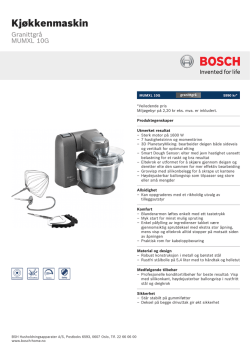 Bosch MUMXL 10G