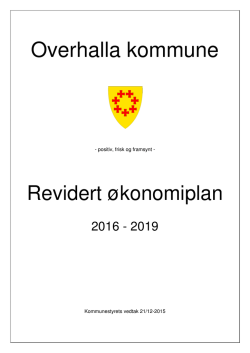 Overhalla kommunes økonomiplan 2016-2019