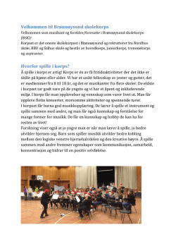Info om BSK - Brønnøysund Skolekorps