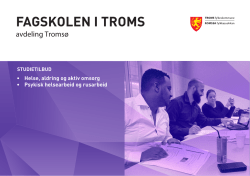 FAGSKOLEN I TROMS - Breivika Tekniske Fagskole