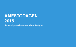 Amestodagen 2015 - Visual Analytics