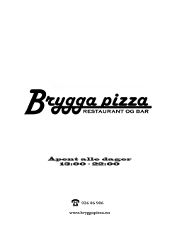 Hentemeny - Brygga Pizza